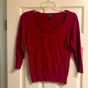 Fitted red top